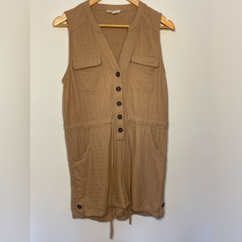 Promesa Neutral Tan Coloured Romper with Pockets, Women's size Small